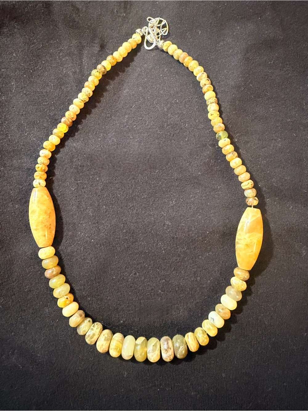 Jay King Sterling Silver Honey Lace
Agate Graduated Free Form
Necklace